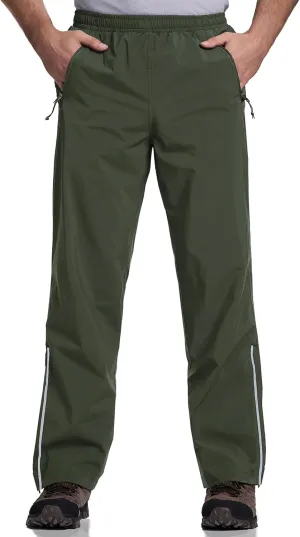 33,000ft Men's Rain Pants Waterproof, Windproof Lightweight Outdoor Rain Over Pants for Fishing Golf Work Hiking