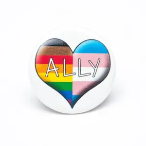 Ally inclusive pride button