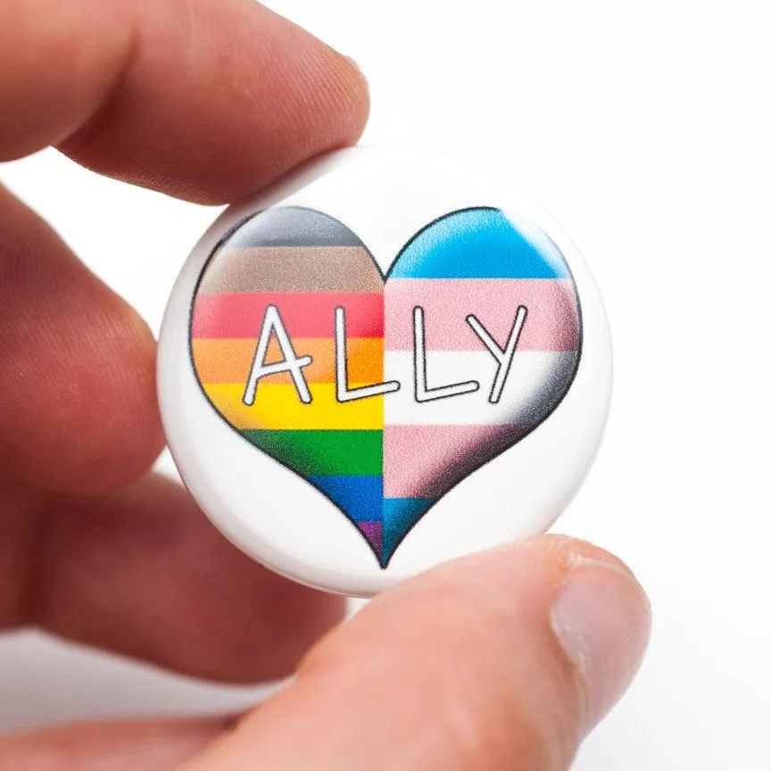 Ally inclusive pride button