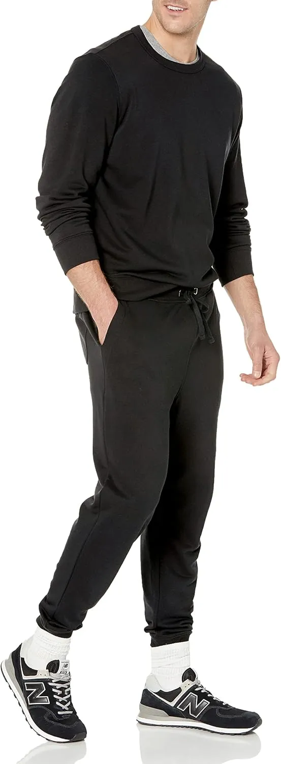 Amazon Essentials Men's Crewneck Sweatshirt, Lightweight Long-Sleeve French Terry (Available in Big & Tall)