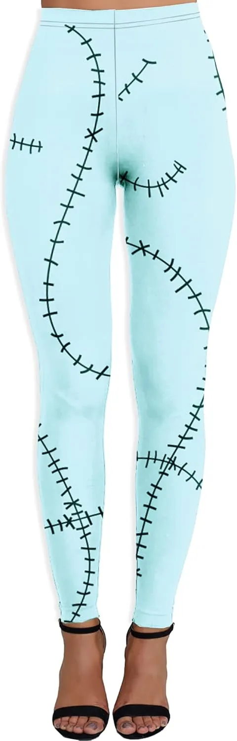 AOBUTE Women's Halloween Leggings Stretchy Printed Legging Tights