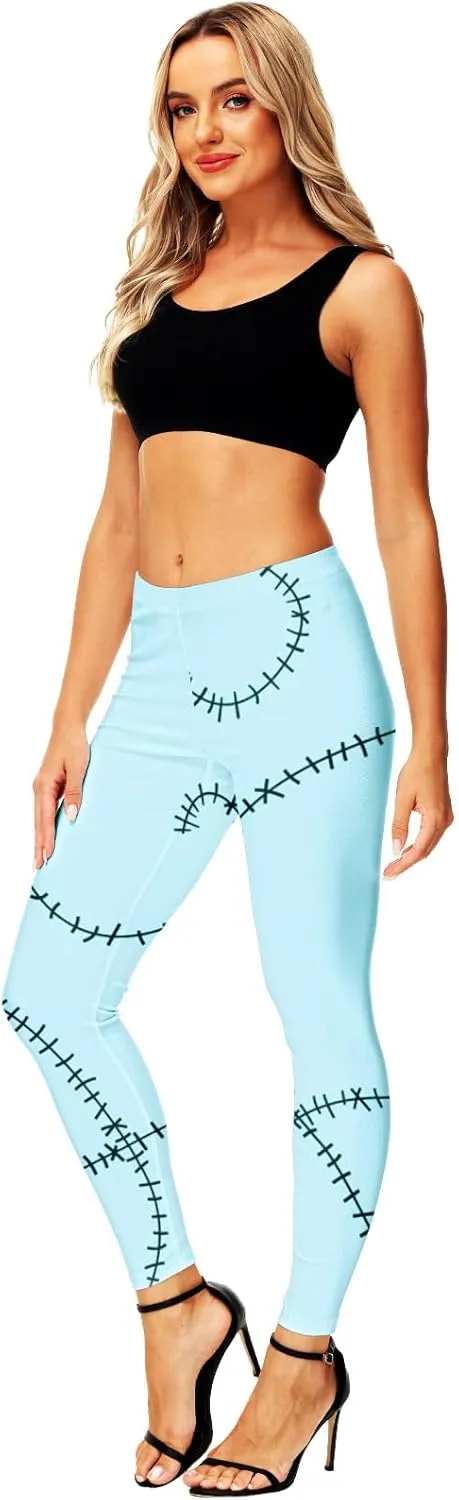 AOBUTE Women's Halloween Leggings Stretchy Printed Legging Tights
