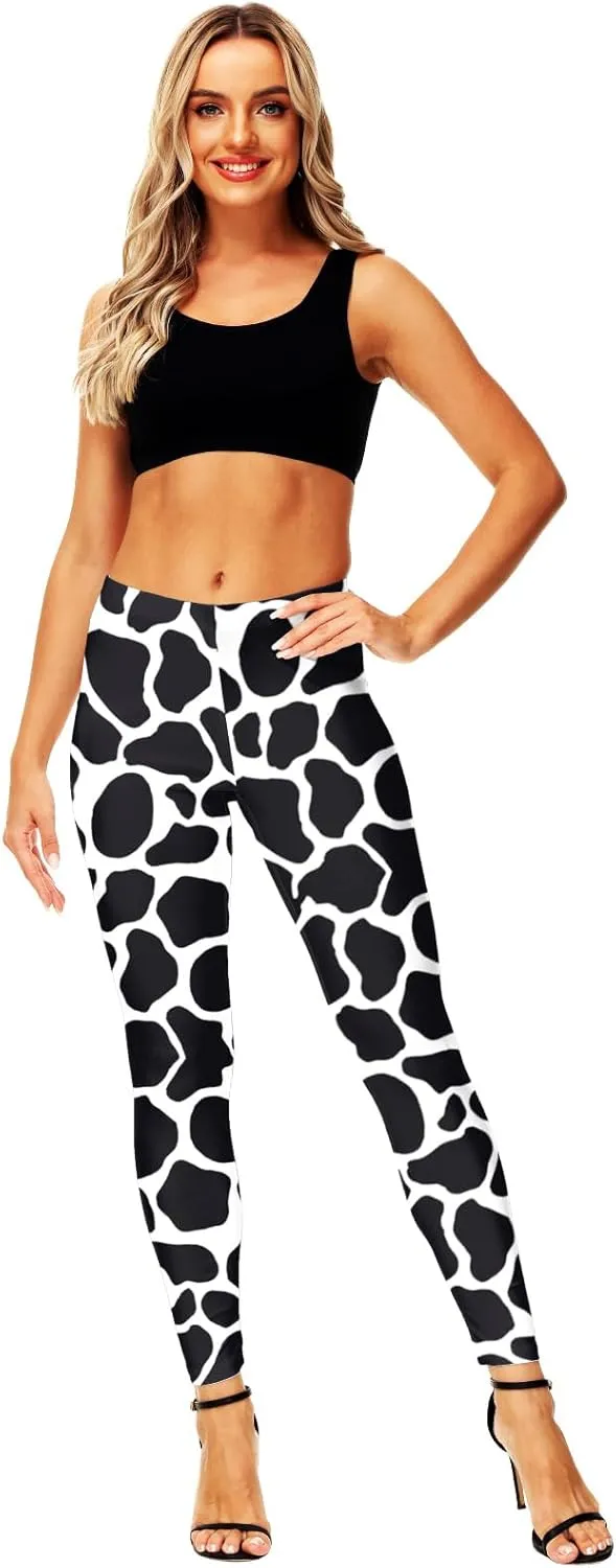 AOBUTE Women's Halloween Leggings Stretchy Printed Legging Tights