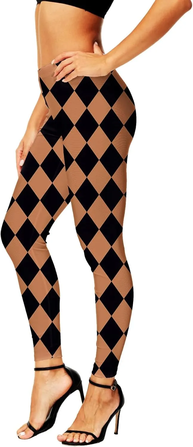 AOBUTE Women's Halloween Leggings Stretchy Printed Legging Tights