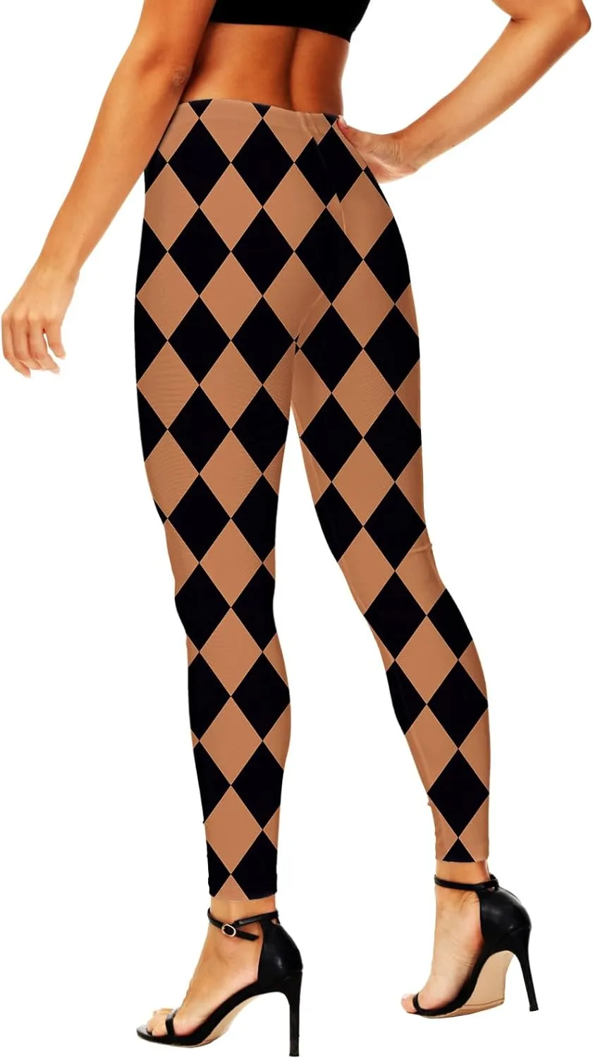AOBUTE Women's Halloween Leggings Stretchy Printed Legging Tights