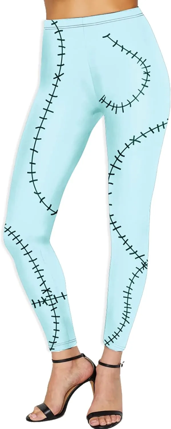 AOBUTE Women's Halloween Leggings Stretchy Printed Legging Tights