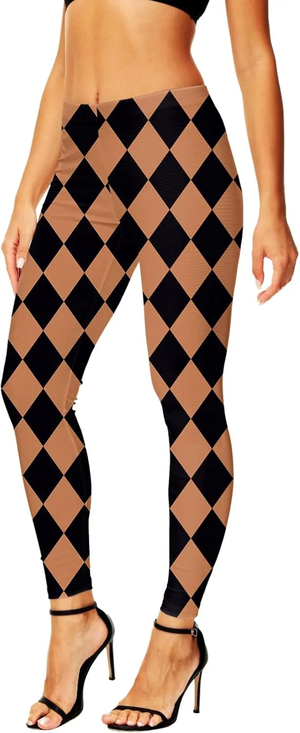 AOBUTE Women's Halloween Leggings Stretchy Printed Legging Tights