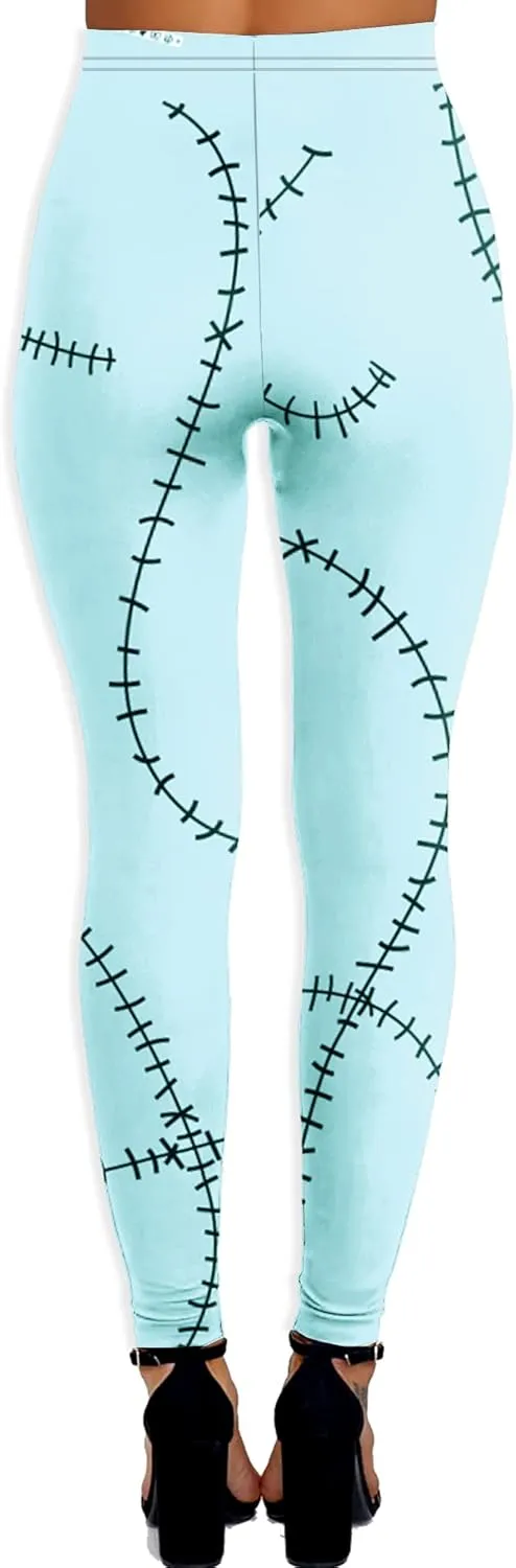 AOBUTE Women's Halloween Leggings Stretchy Printed Legging Tights