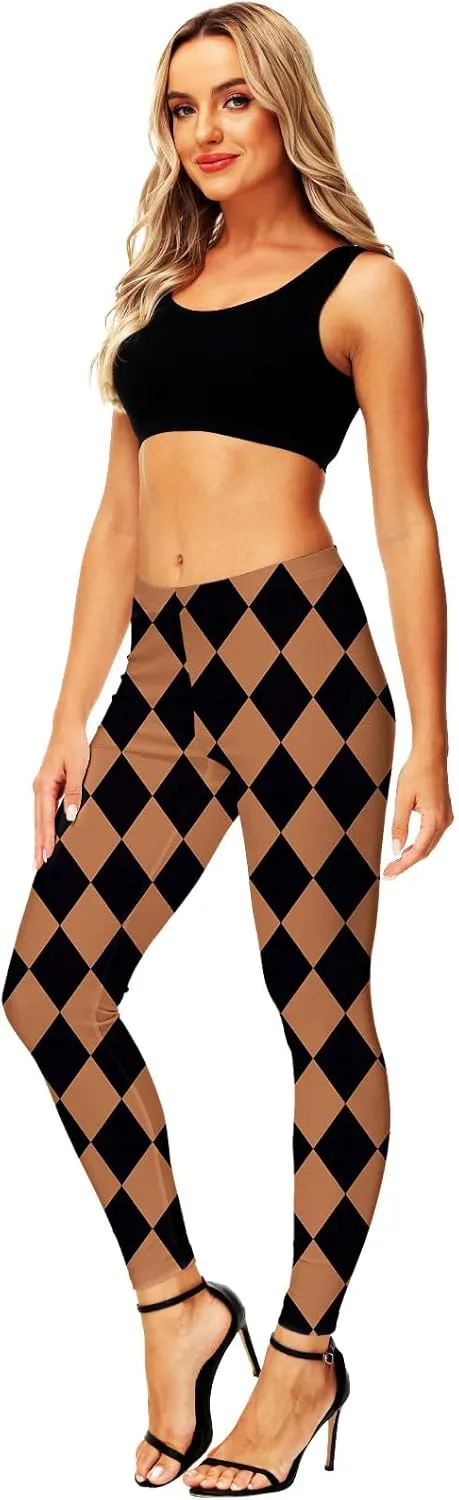 AOBUTE Women's Halloween Leggings Stretchy Printed Legging Tights