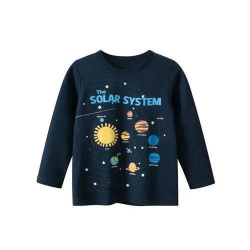 Autumn New Cartoon Astronaut T-shirts