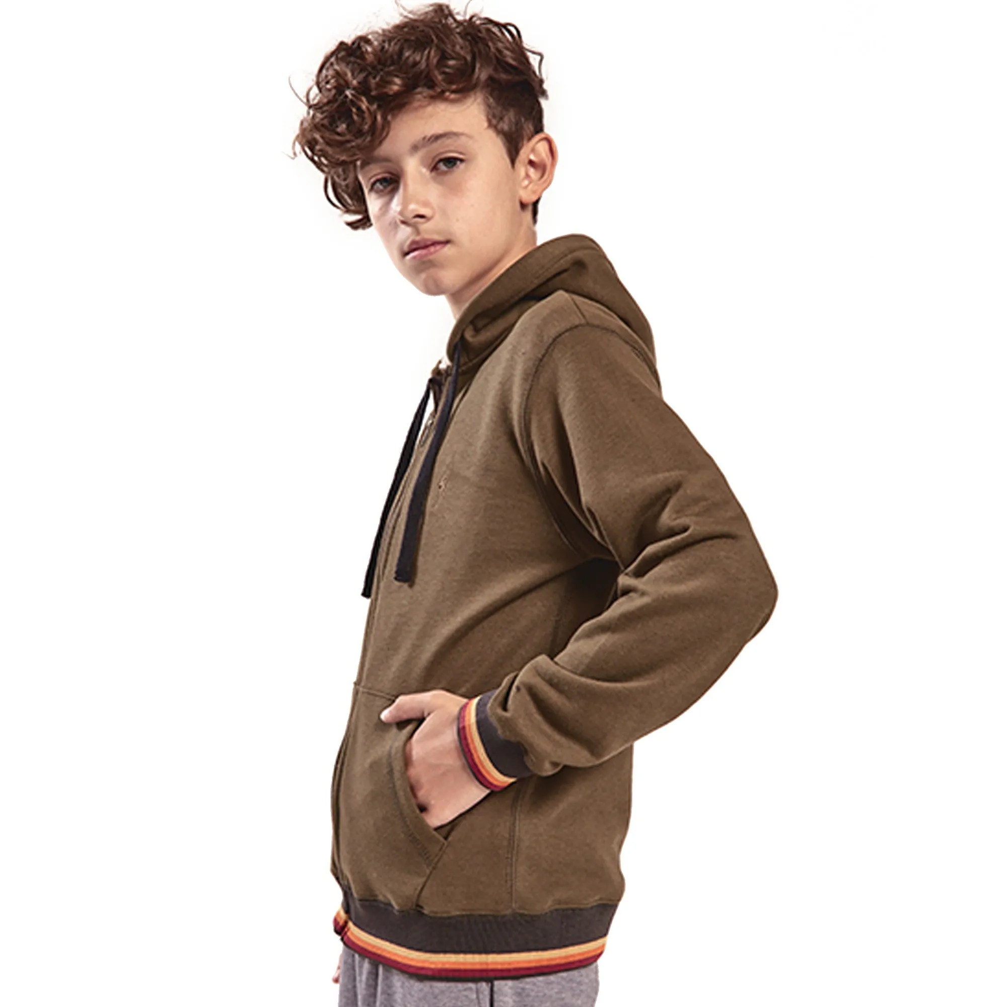 Basic Zip Up Hoodie Boys - Lightning Bolt ⚡