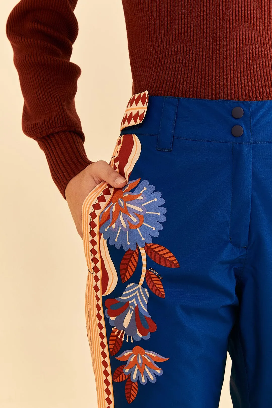 Blue Nature Beauty Ski Pants
