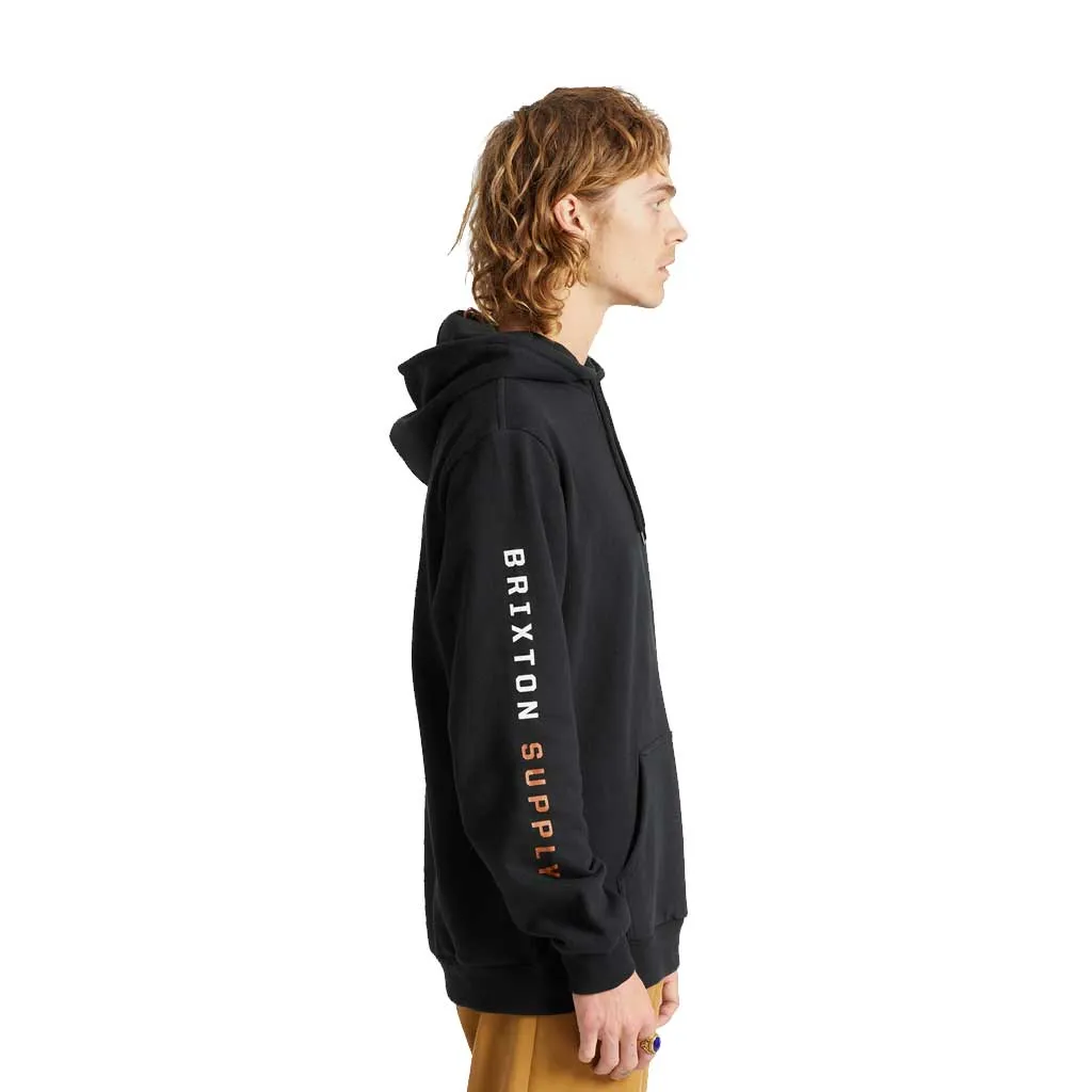 Brixton Crest Hood - Black/Caramel/White