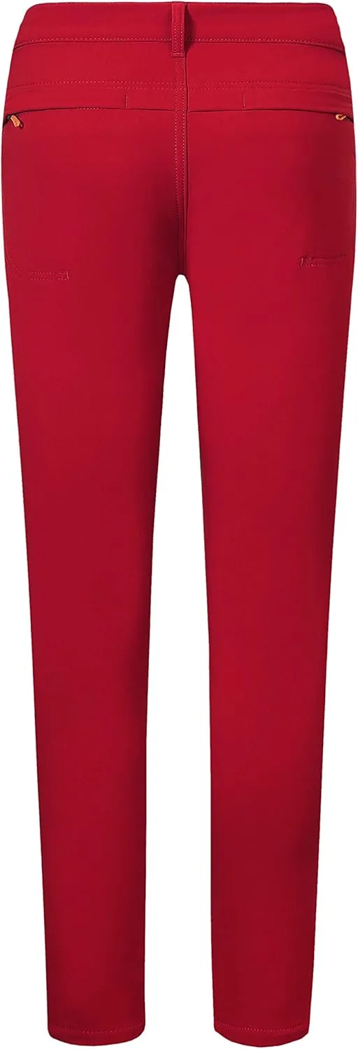 Camii Mia Women's Winter Warm Outdoor Slim Windproof Waterproof Ski Snow Fleece Hiking Pants