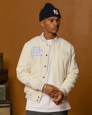 Carre Peace Varsity Jacket Off White/Blue