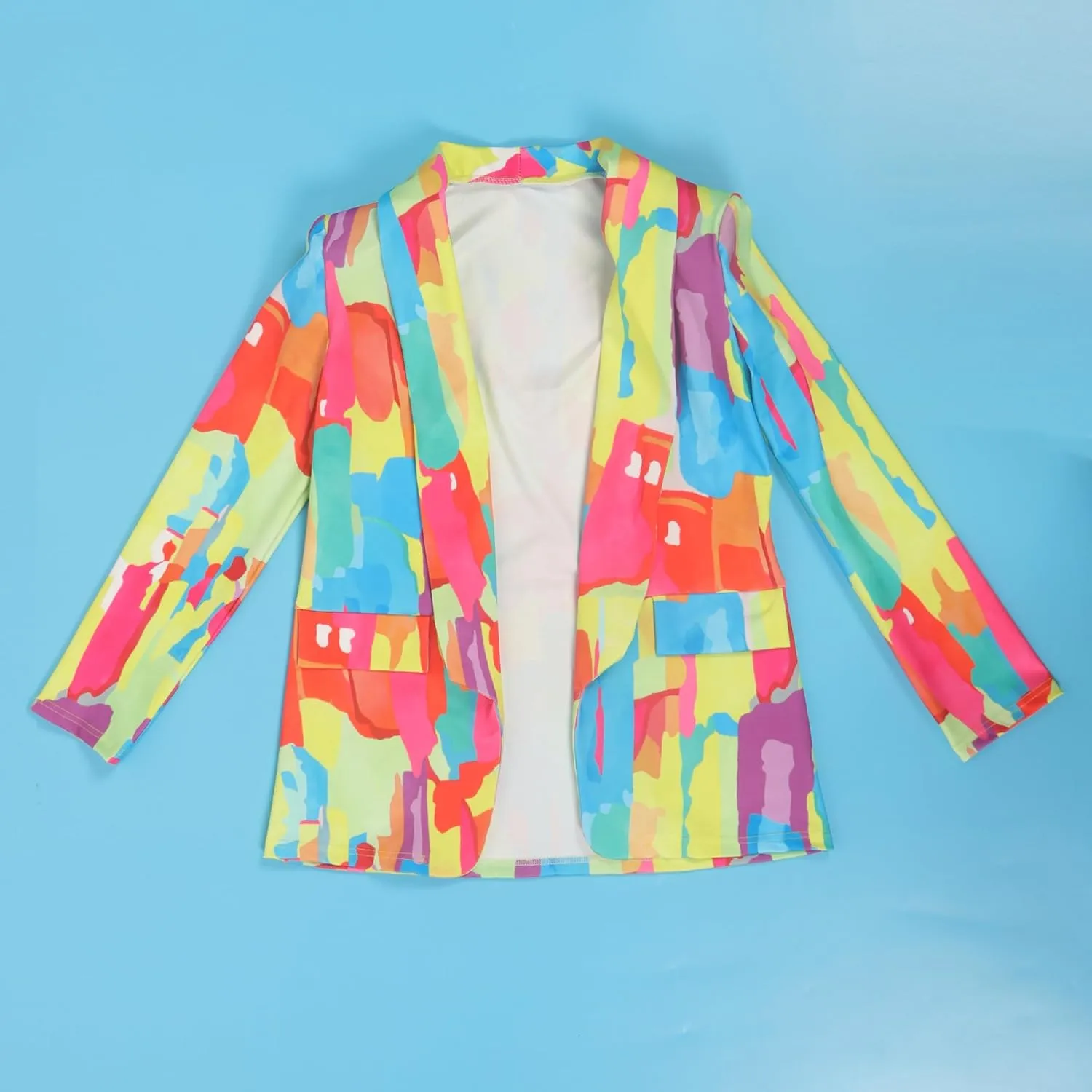 cu4eve Blazer Jackets for Women Business Casual Lightweight Long Sleeve Oversized Fall Trendy Work Outfits Plus Size Coat
