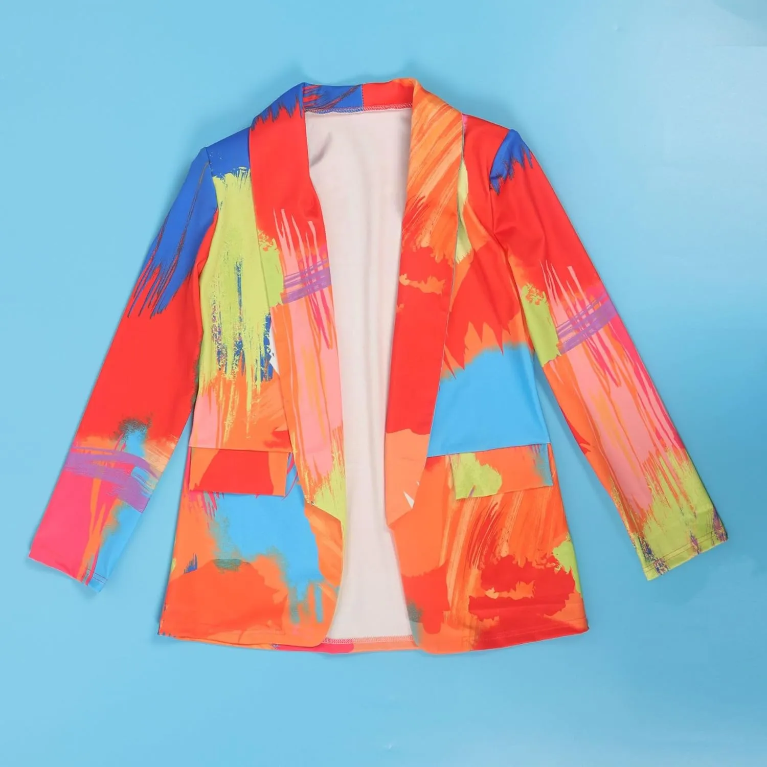 cu4eve Blazer Jackets for Women Business Casual Lightweight Long Sleeve Oversized Fall Trendy Work Outfits Plus Size Coat