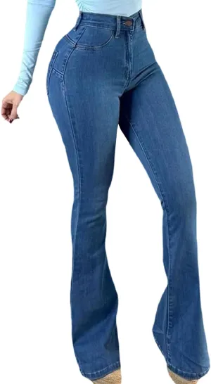 CutieLove Women's Bell Bottom Jeans High Waisted Stretchy Flared Denim Pants