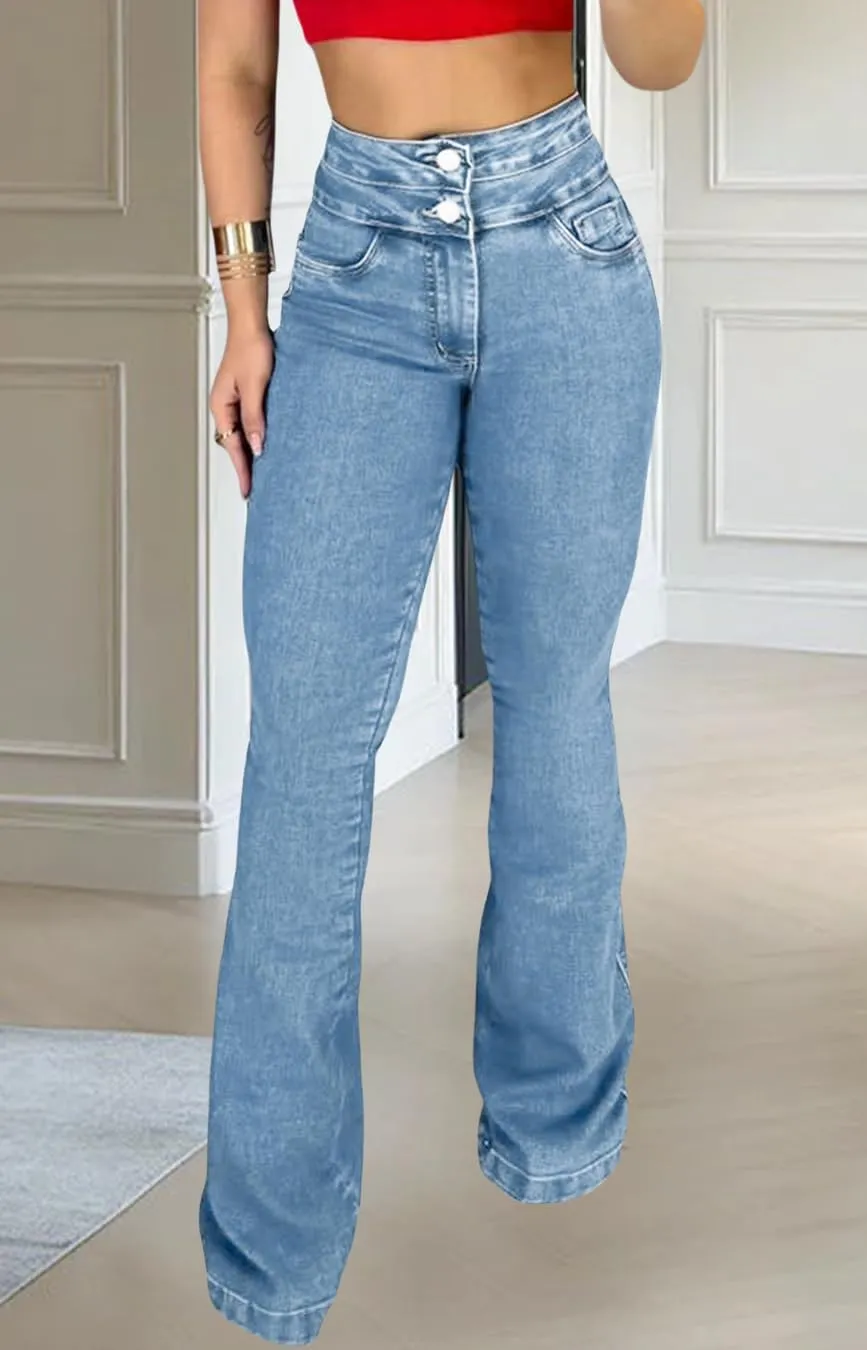 CutieLove Women's Bell Bottom Jeans High Waisted Stretchy Flared Denim Pants