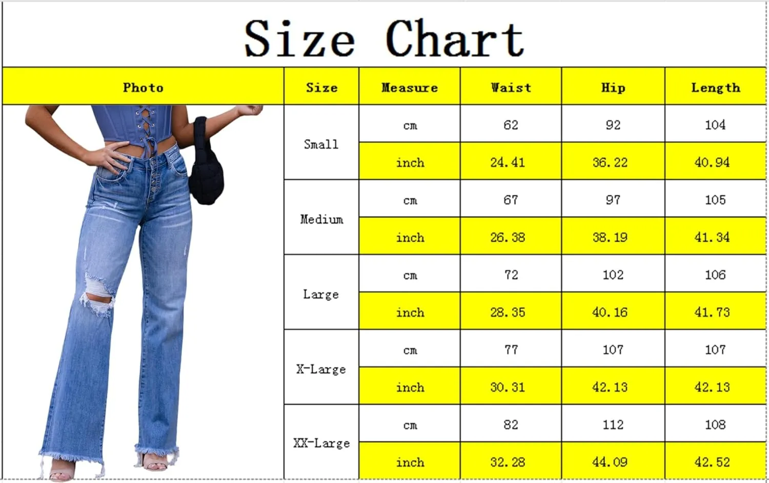 CutieLove Women's Bell Bottom Jeans High Waisted Stretchy Flared Denim Pants