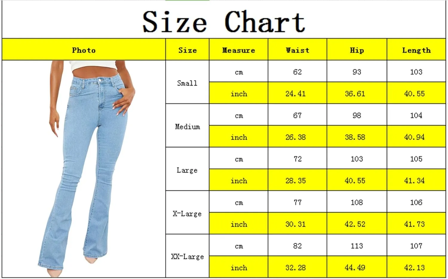 CutieLove Women's Bell Bottom Jeans High Waisted Stretchy Flared Denim Pants