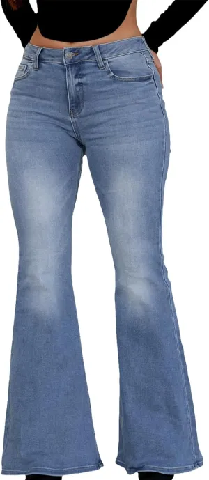 CutieLove Women's Bell Bottom Jeans High Waisted Stretchy Flared Denim Pants