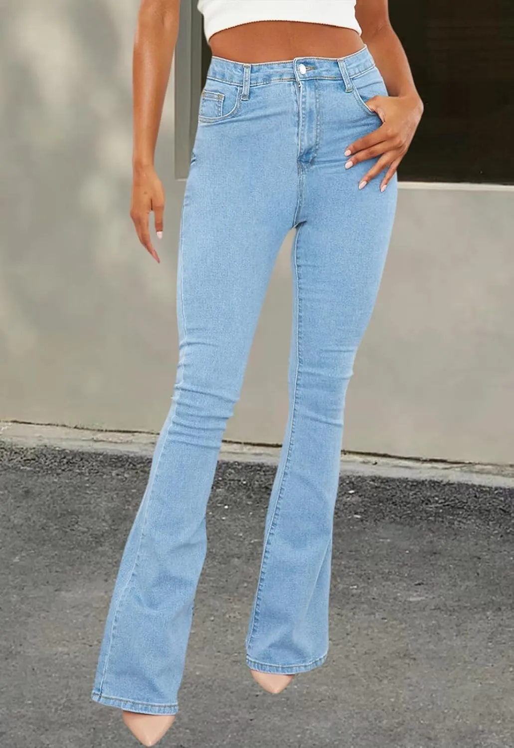 CutieLove Women's Bell Bottom Jeans High Waisted Stretchy Flared Denim Pants