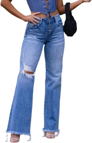 CutieLove Women's Bell Bottom Jeans High Waisted Stretchy Flared Denim Pants