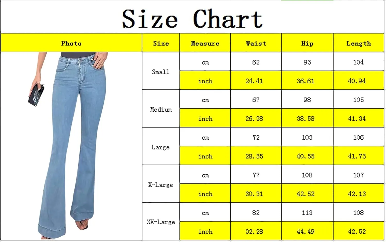 CutieLove Women's Bell Bottom Jeans High Waisted Stretchy Flared Denim Pants