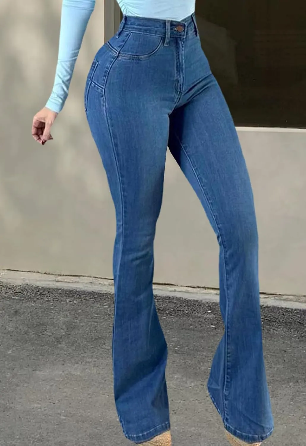 CutieLove Women's Bell Bottom Jeans High Waisted Stretchy Flared Denim Pants