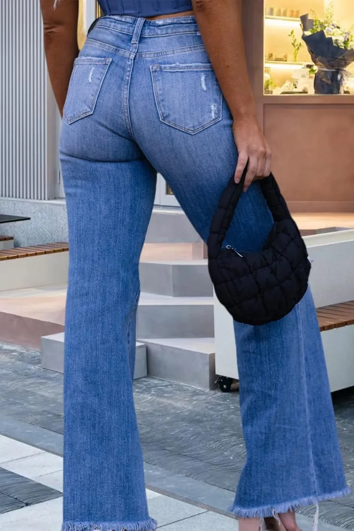 CutieLove Women's Bell Bottom Jeans High Waisted Stretchy Flared Denim Pants