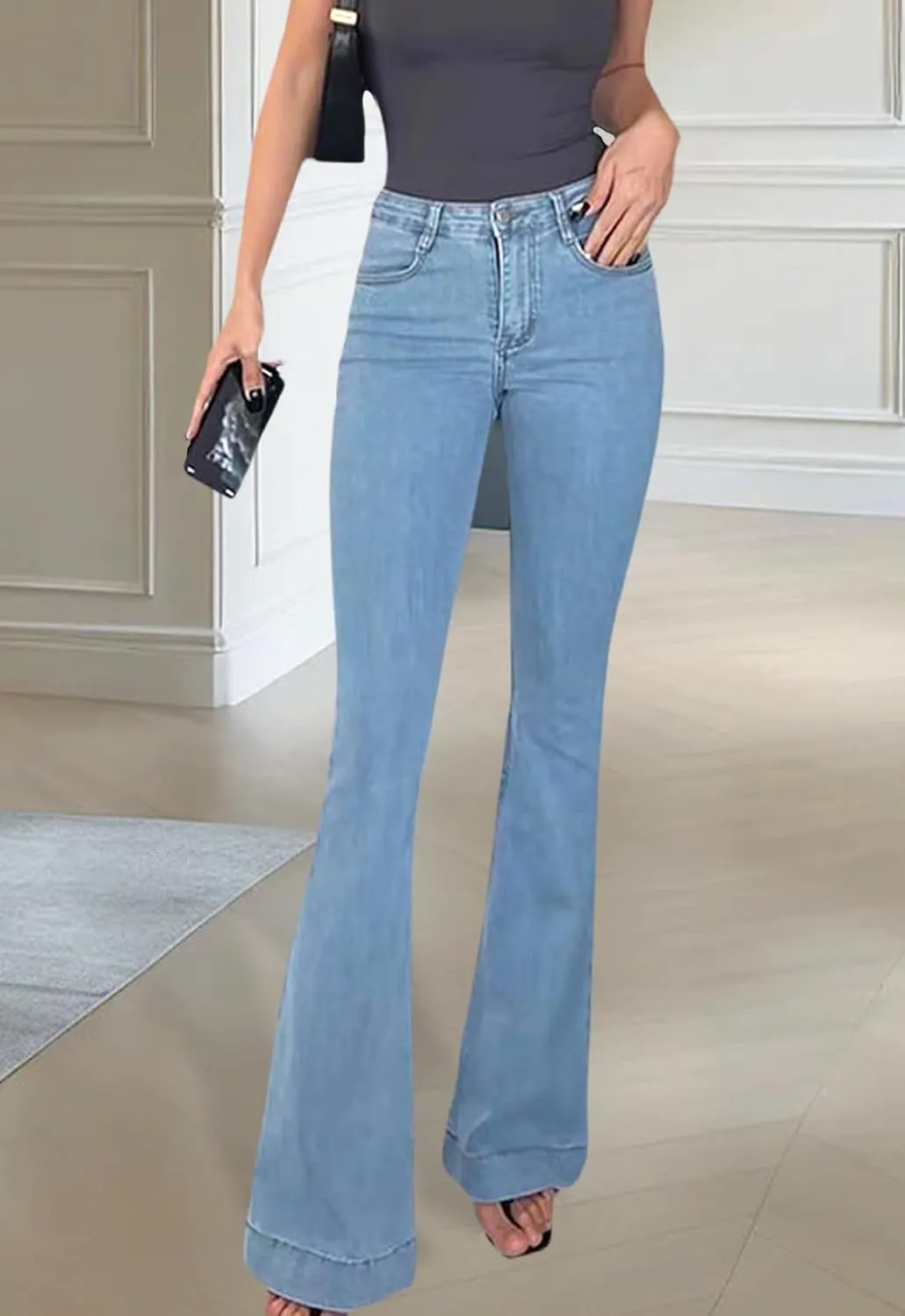 CutieLove Women's Bell Bottom Jeans High Waisted Stretchy Flared Denim Pants