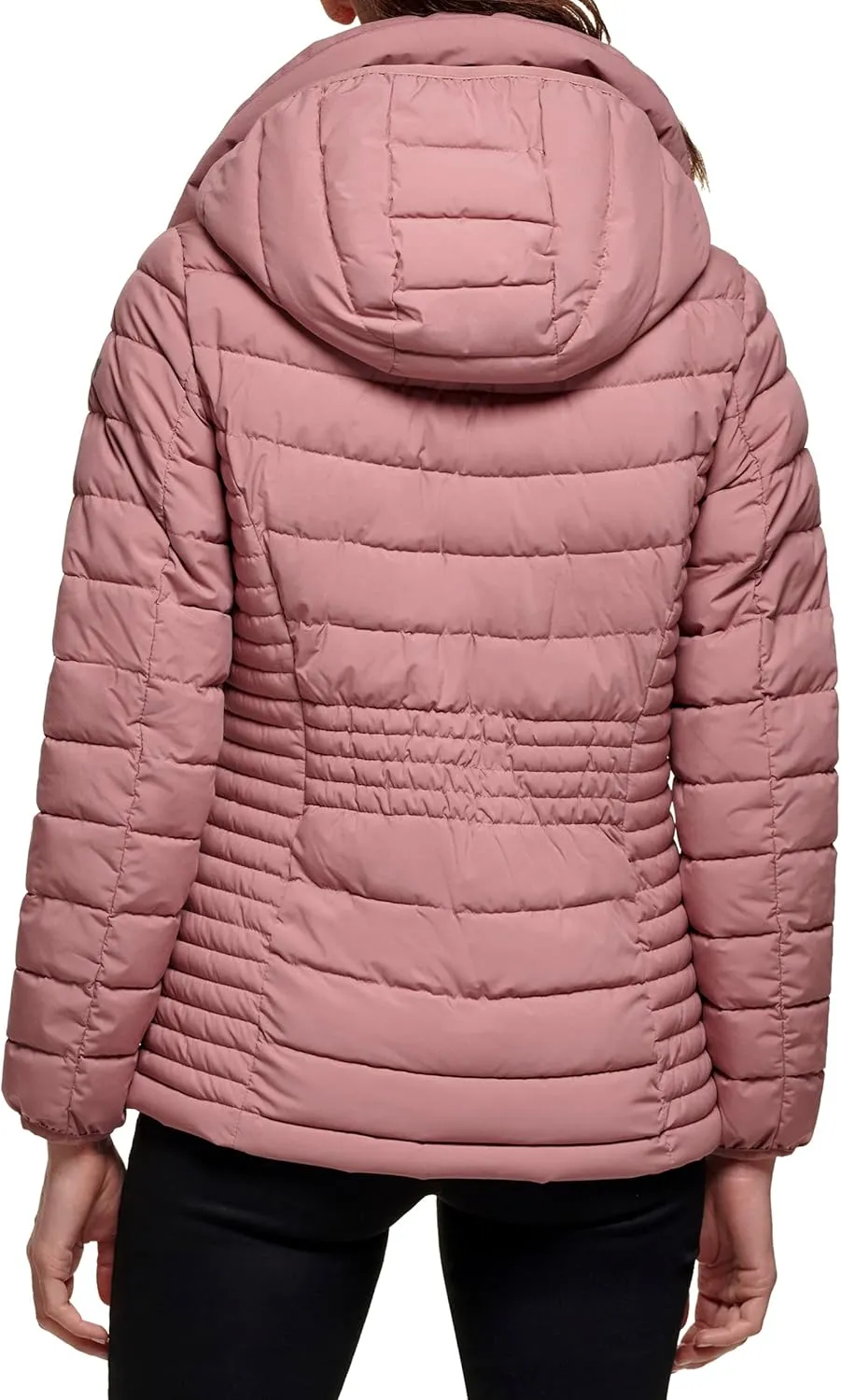 DKNY Womens Everyday Outerwear Packable Stretchy Jacket