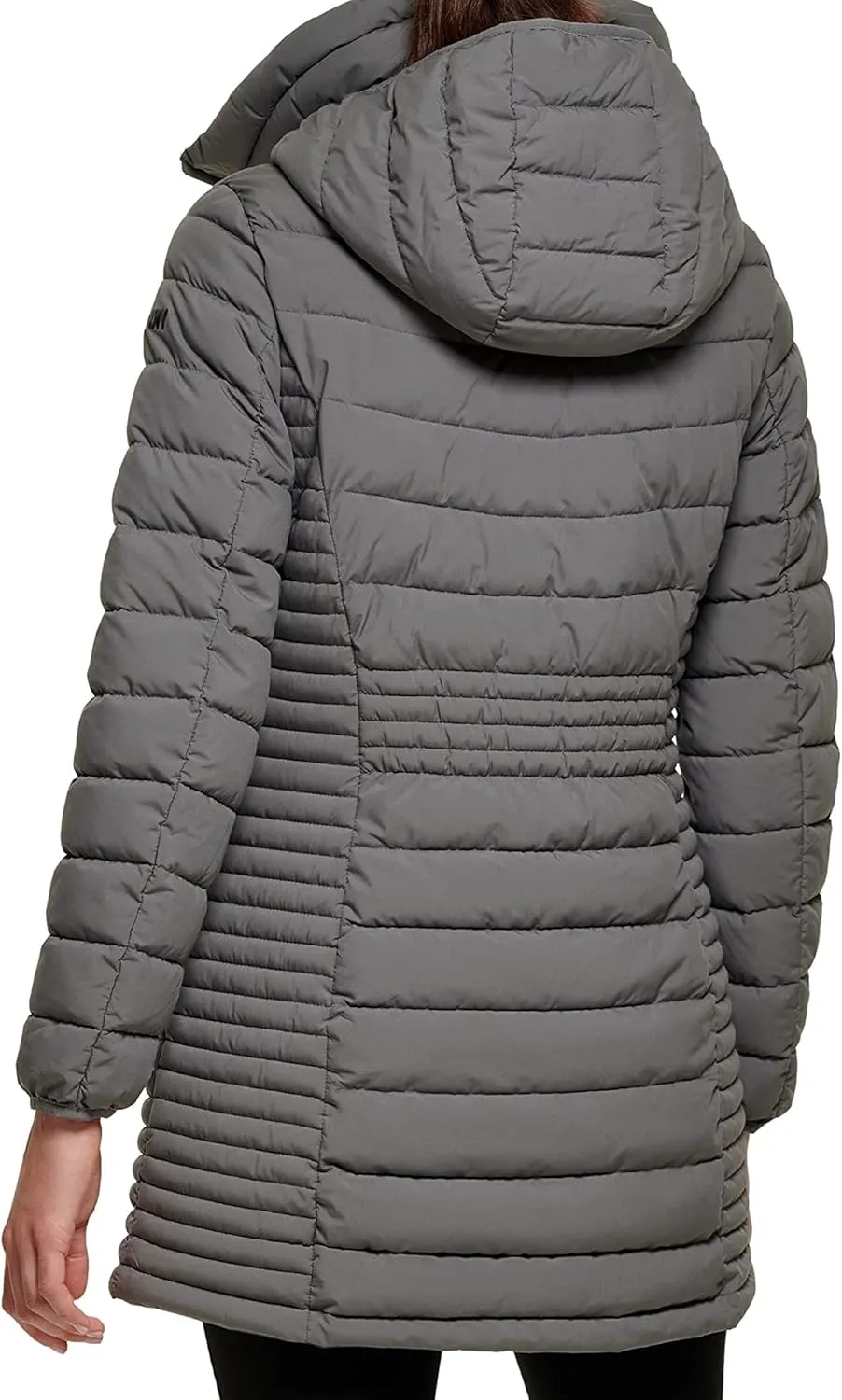 DKNY Womens Everyday Outerwear Packable Stretchy Jacket