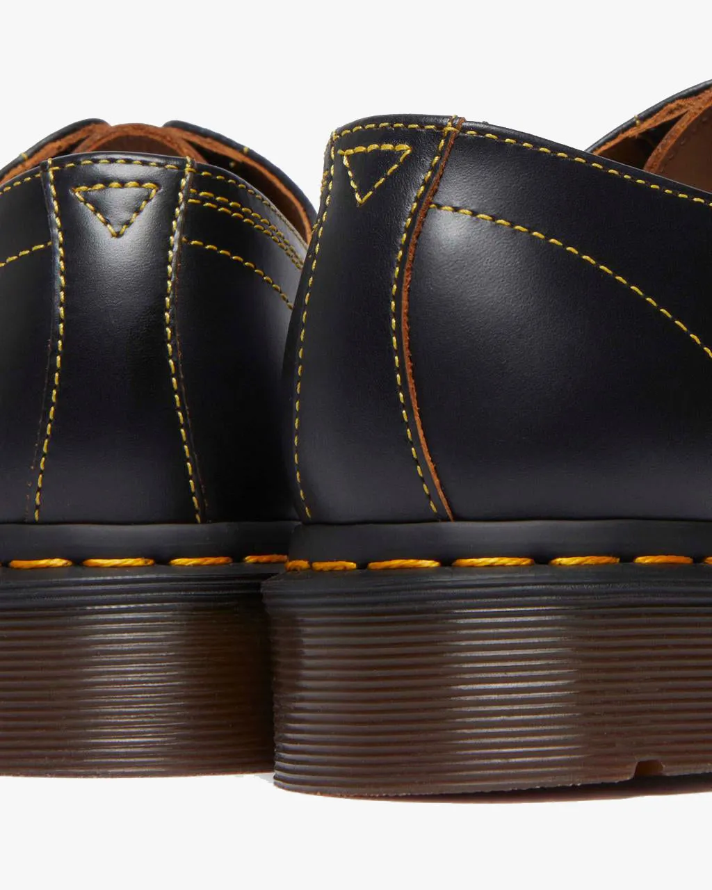Dr Martens Archive Church Leather Shoes - Black Vintage Smooth