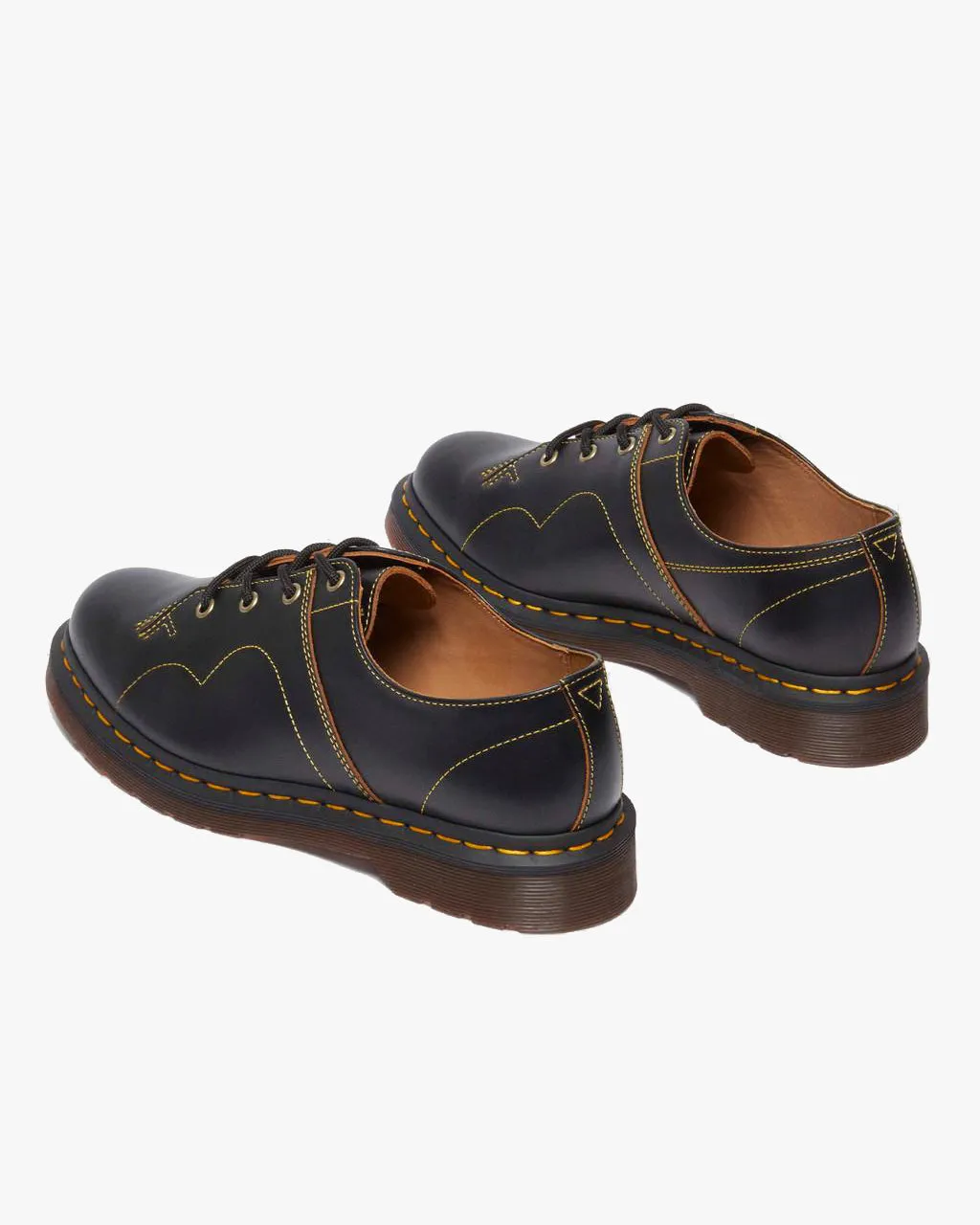 Dr Martens Archive Church Leather Shoes - Black Vintage Smooth