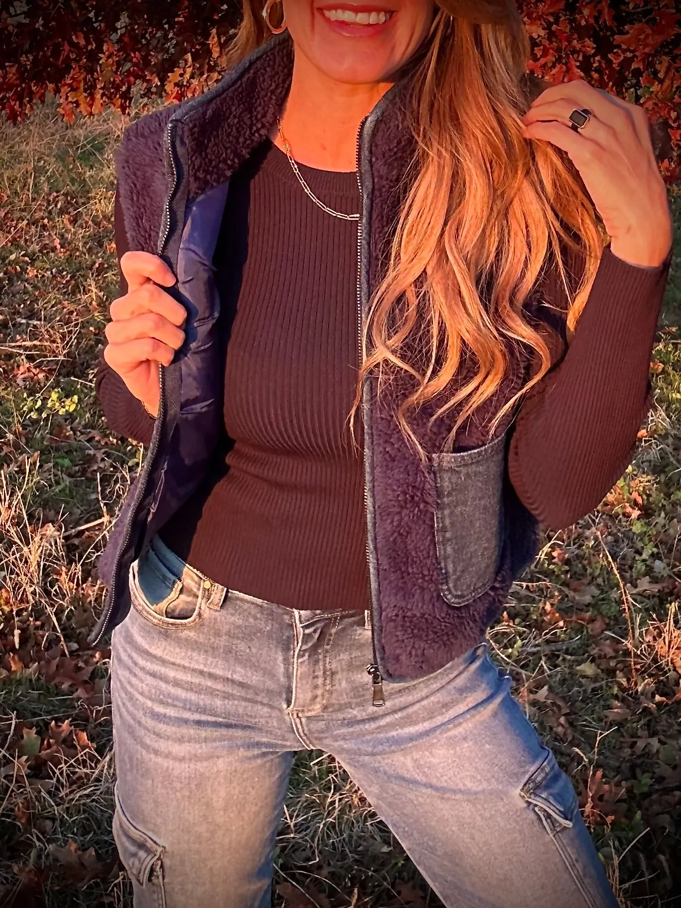 Fleece Zip Up Vest