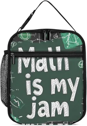 Funny Math Graphic Lunch Bag for Men Women Small Reusable Leakproof Insulated Lunch Box Adjustable Handbag