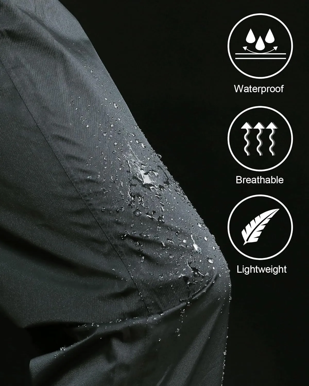 iCreek Women's Rain Pants Waterproof Hiking Pants Windproof Lightweight Over Pants Work Rain Outdoor for Golf, Fishing