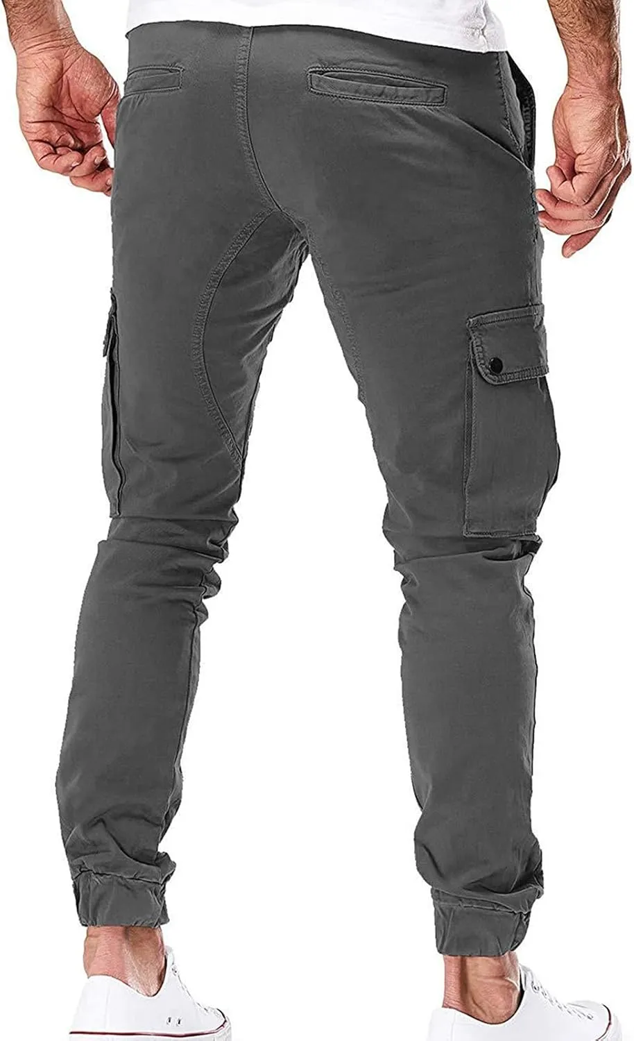 JEShifangjiusu Mens Fashion Cargo Pants Workout Athletic Joggers Sports Pants Casual Chino Running Trousers Sweatpants Pocket