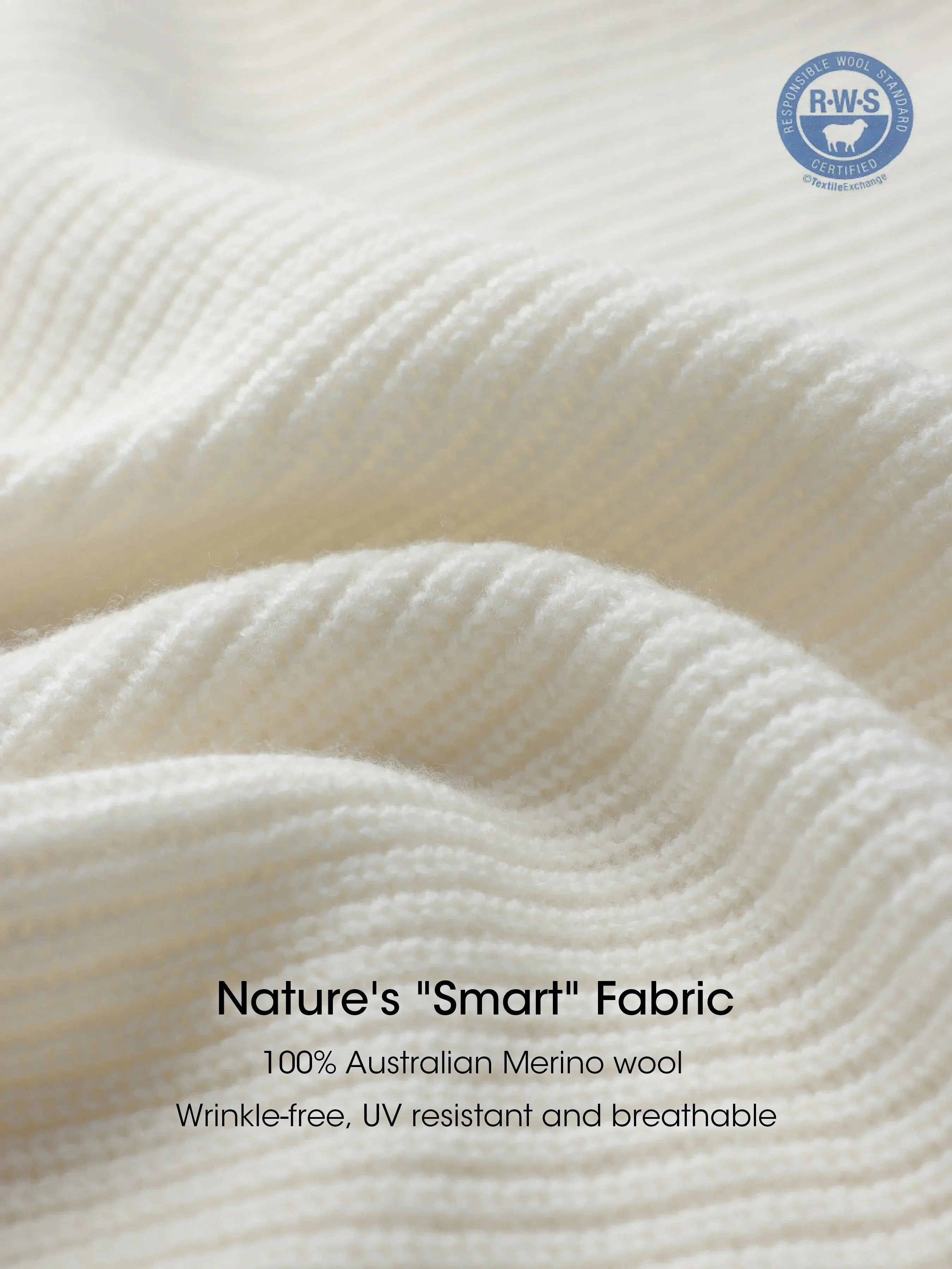 Lana 100% Merino Wool White Oversized Turtleneck Pullover