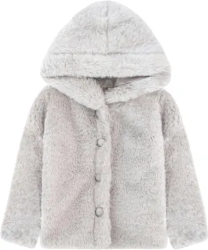 Lilax Girls Cozy Hooded Winter Faux Fur Jacket Coat