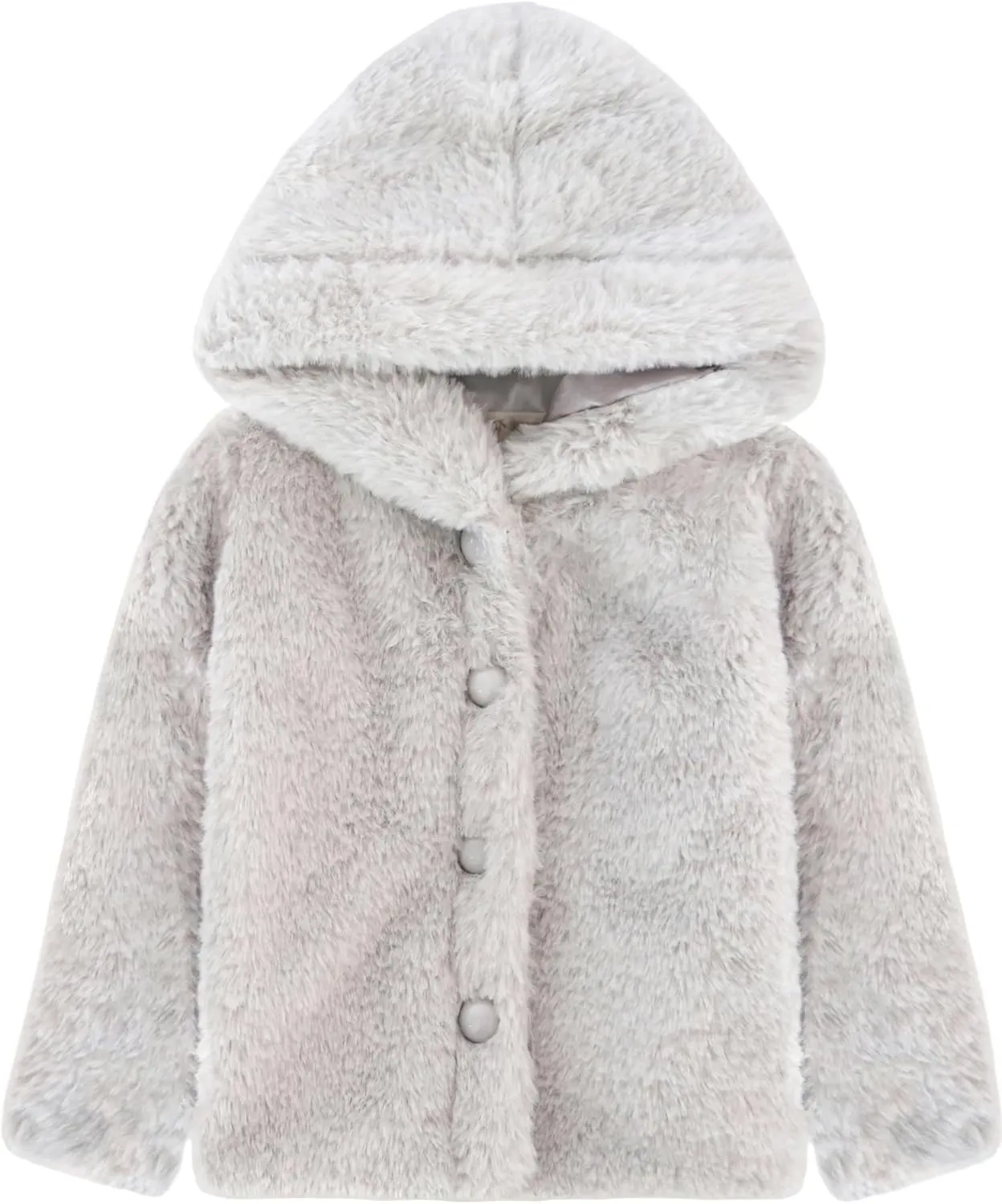 Lilax Girls Cozy Hooded Winter Faux Fur Jacket Coat