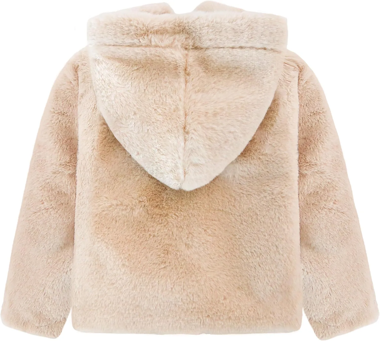 Lilax Girls Cozy Hooded Winter Faux Fur Jacket Coat