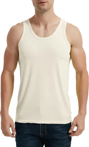 Locachy Men's Quick Dry Stretchy Workout Tank Top Athletic Gym Bodybuilding Fitness Sleeveless T-Shirts