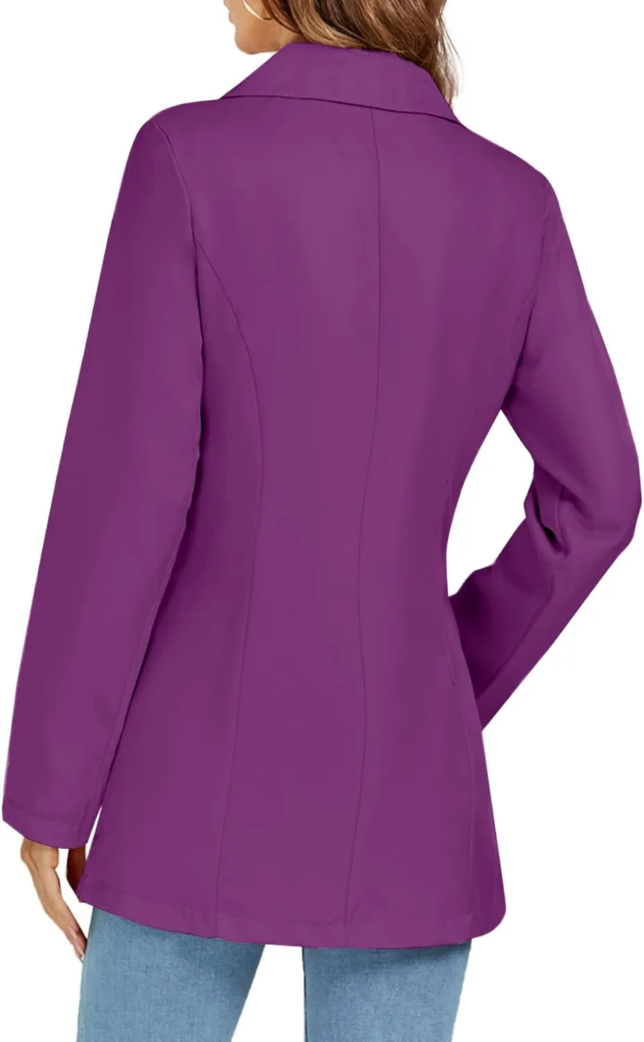 LYANER Women's Casual Long Sleeve Work Office Suit Cardigan Blazer Jackets with Pockets