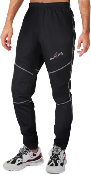 Mens Fleeced Windproof Winter Cycling Pants for Biking,Skiing,Running Outdoor Sports