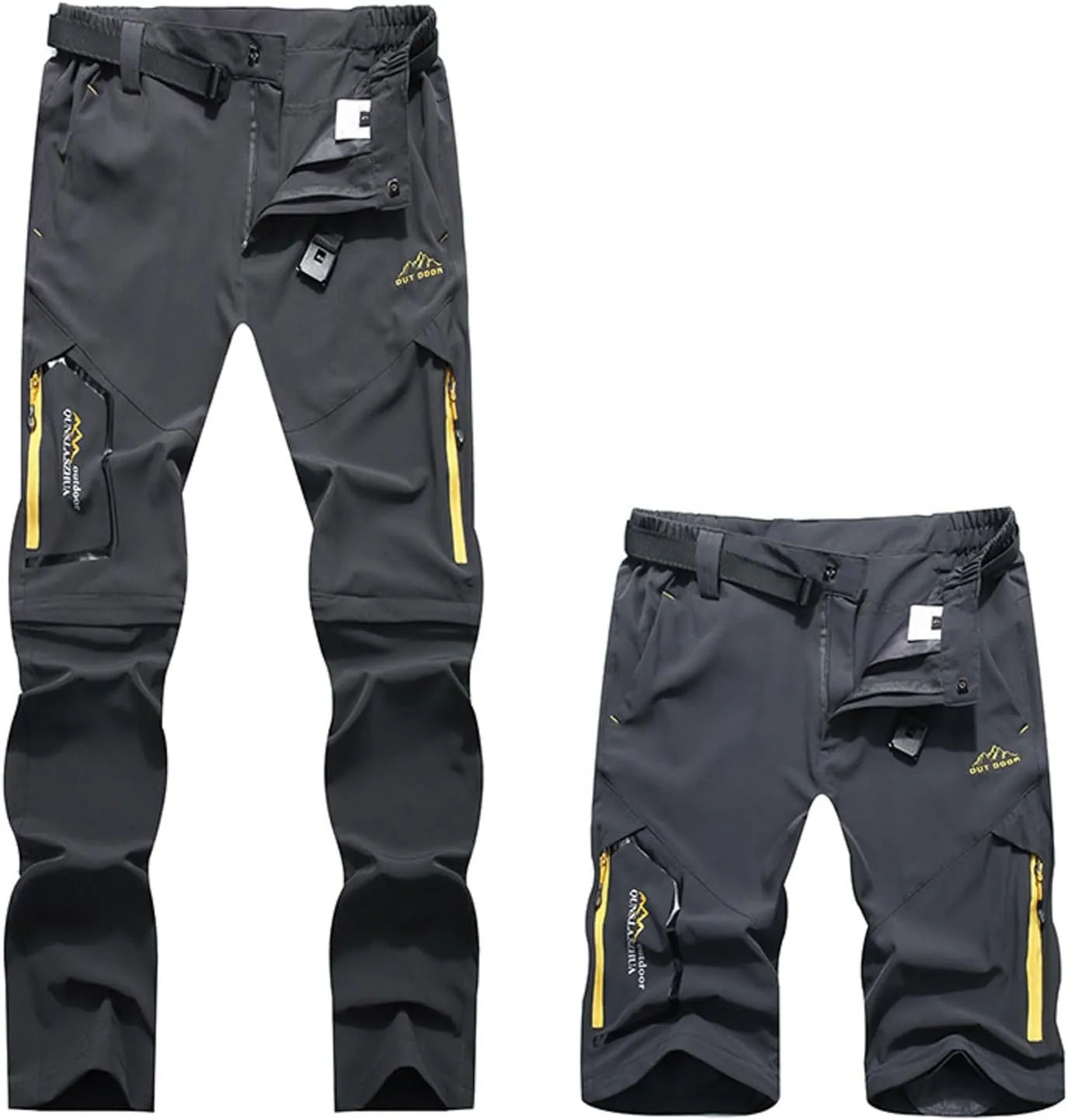 Men's Joggers Athletic Sweatpants Casual Windproof Slim Fit Hiking Workout Running Pants Trousers with Zipper Pockets