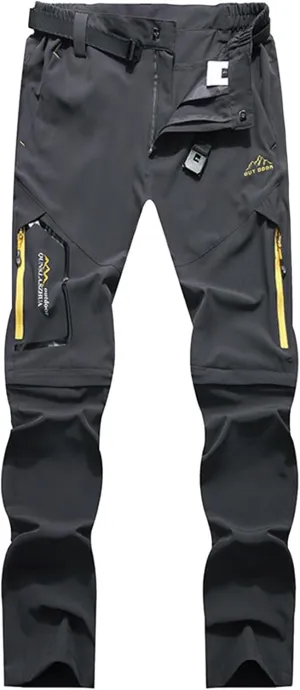 Men's Joggers Athletic Sweatpants Casual Windproof Slim Fit Hiking Workout Running Pants Trousers with Zipper Pockets
