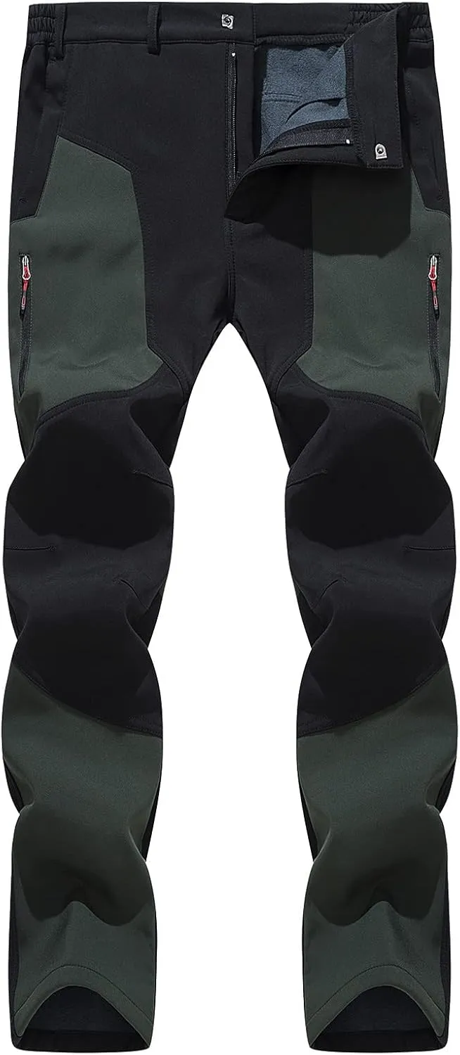 Mens Loose Fit Pants Outdoor and Windproof Mountaineering Travel Sports Pants Polyester Pants Men
